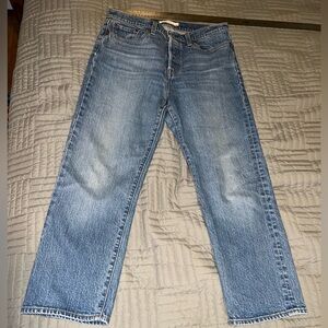 Levi's Women's Wedgie Straight 29 One Faint Spot by Right Knee